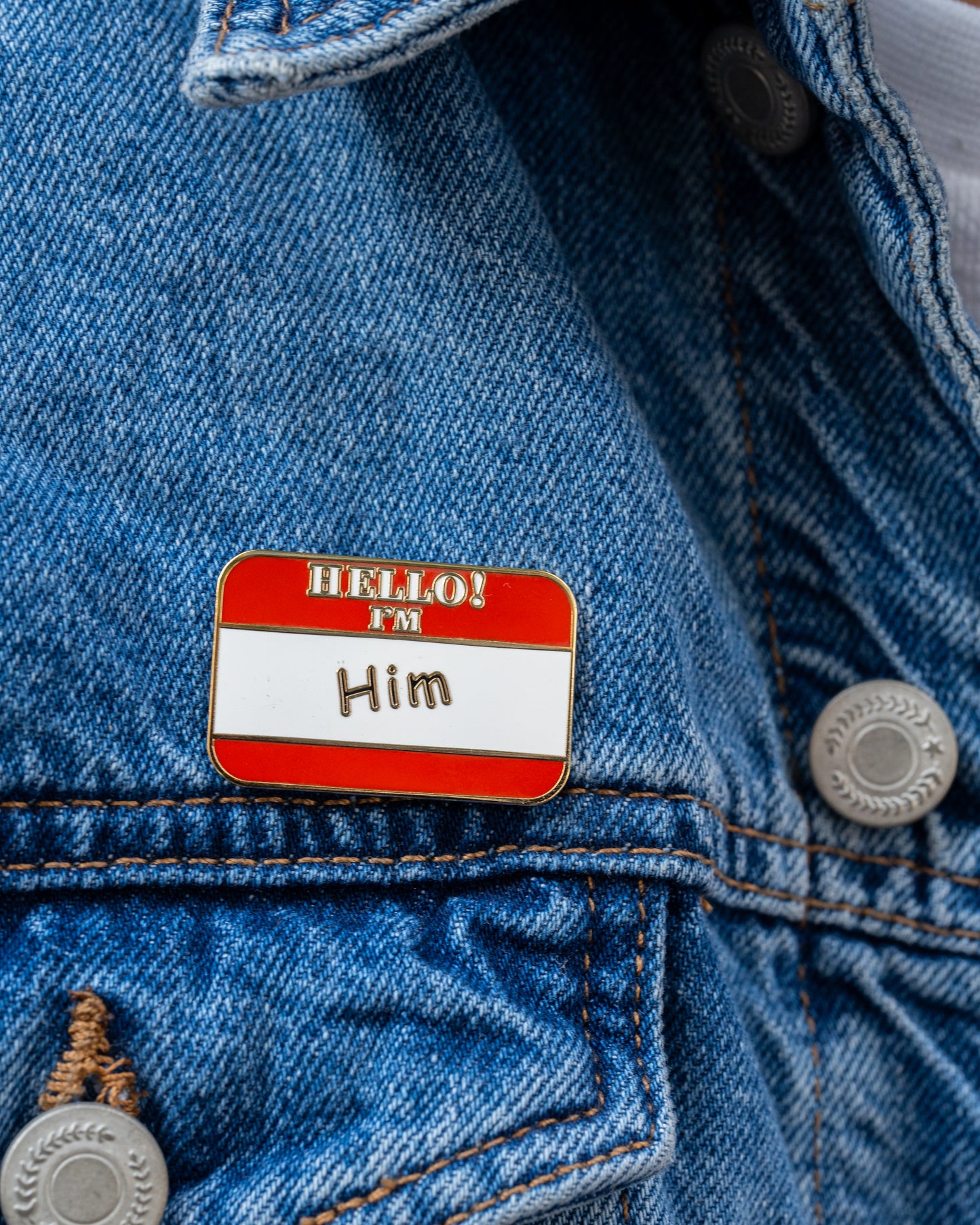 Hello, I'm HIM Enamel Pin