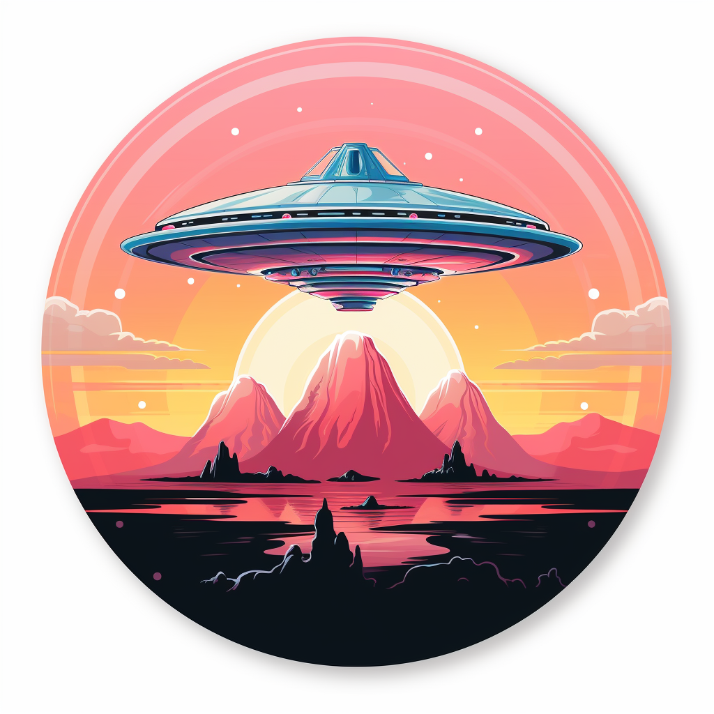 Alien Mothership Sticker