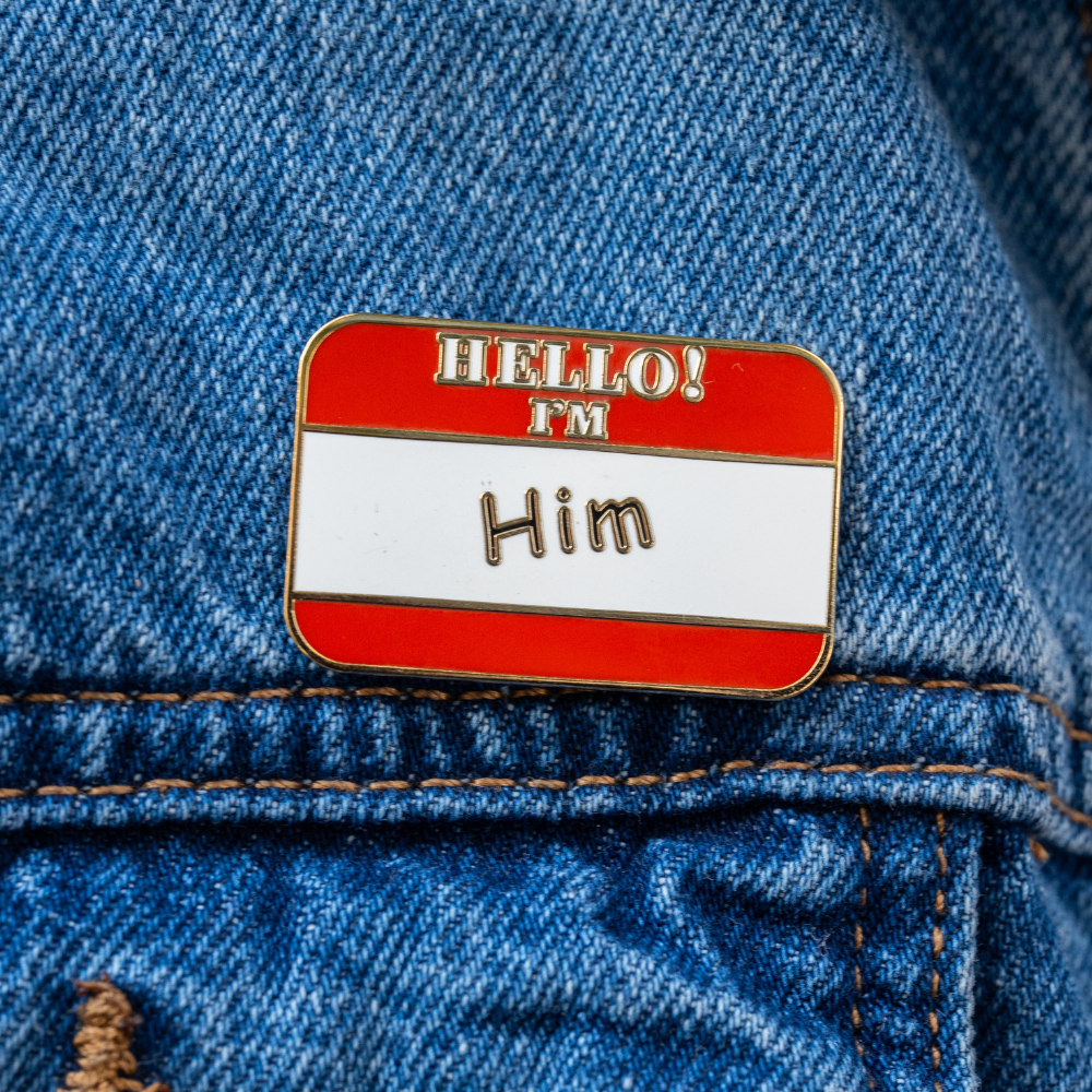 Hello, I'm HIM Enamel Pin