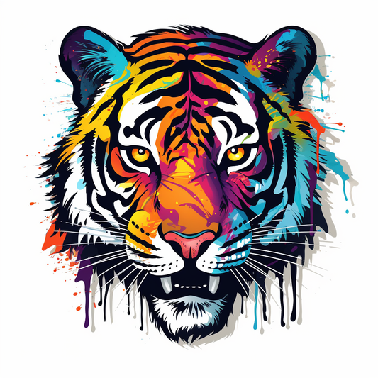 Painted Tiger Sticker