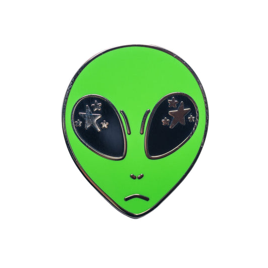 Star Watcher Alien Head Enamel Pin