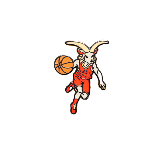 The Goat Hoops Enamel Pin