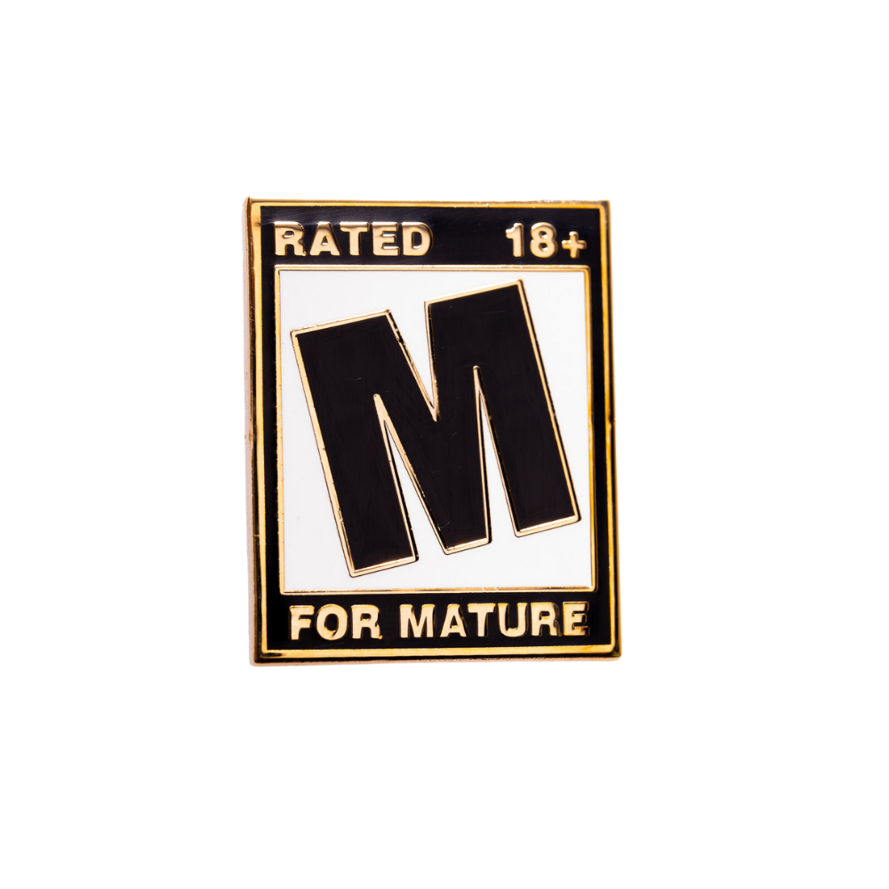 Rated M Enamel PIn