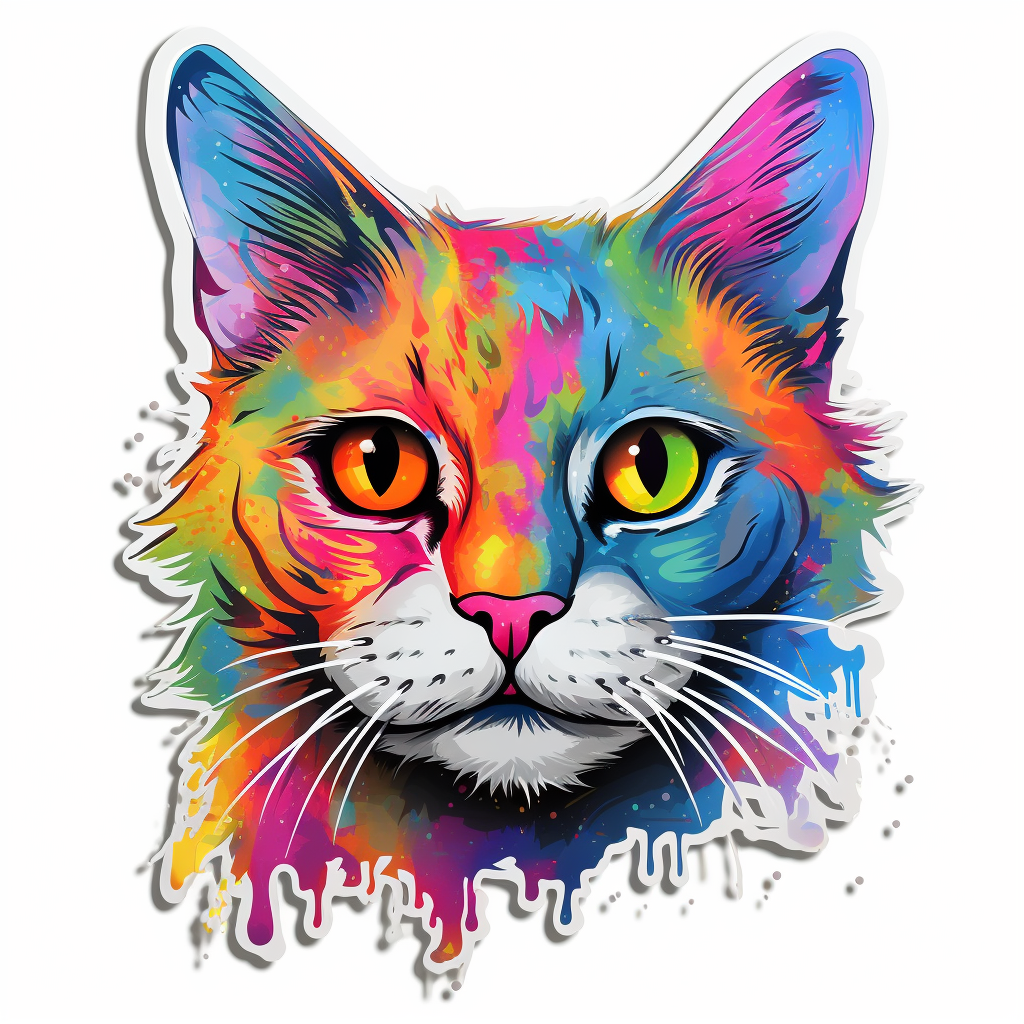 Paint Cat Sticker